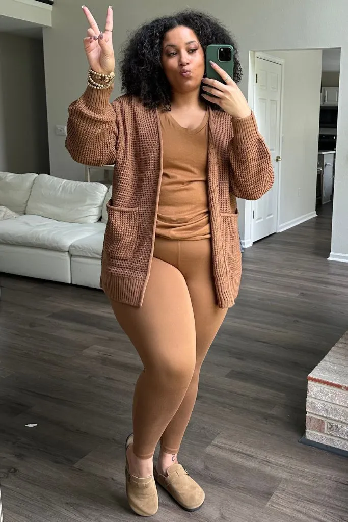 Waffle Open Cardigan