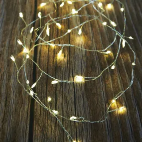 Warm White Cluster lights with Silver Cable 3m