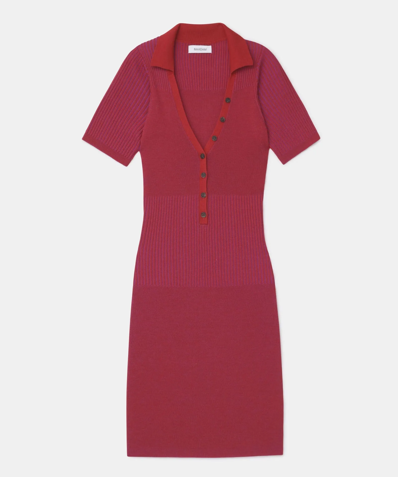 Wool Silk Plaited Polo Dress